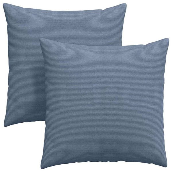 vidaXL Sofakissen 2 St&uuml;ck Blau 80 x 80 cm Cordstoff