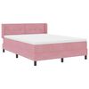 vidaXL Boxspringbett mit Matratze mit Kopfteil Rosa 190 x 140 cm Samt