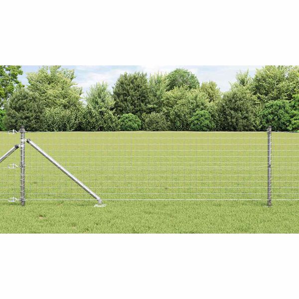 vidaXL Zaunpfosten Sonstiges 26 pcs Grau 3,2 x 3,2 x 60 cm Stahl