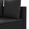 vidaXL 5-tlg. Garten-Sofagarnitur mit Kissen Schwarz Poly Rattan