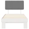vidaXL Bettgestell mit gepolstertem Kopfteil Hellgrau 80 x 200 cm