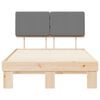 vidaXL Bettgestell mit gepolstertem Kopfteil Hellgrau 120 x 200 cm