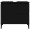 vidaXL Badschrank Schwarz 65x33x60 cm Holzwerkstoff