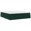 vidaXL Ottoman-Bett mit Matratzen Dunkelgr&uuml;n 200x200 cm Samt