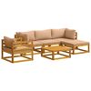 vidaXL Sofa-Set 6 stk. Natur Massivholz Akazie