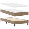 vidaXL Boxspringbett mit Matratze Cappuccino 90 x 190 cm Kunstleder