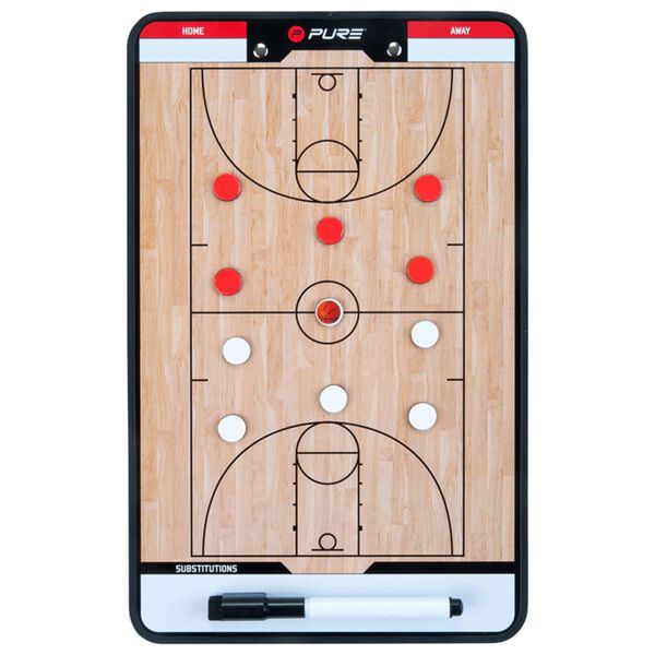 Pure2Improve Doppelseitiges Coach-Board Basketball 35&times;22 cm P2I100620