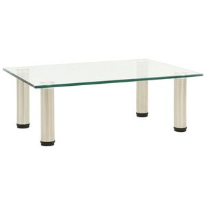 vidaXL TV-Tisch 40x35x17 cm Transparentes Hartglas