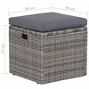 vidaXL 6-tlg. Garten-Lounge-Set mit Auflagen Poly Rattan Grau