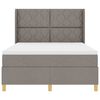 vidaXL Boxspringbett mit Matratze Taupe 160 x 200 cm Stoff