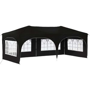 vidaXL Pop-up Partyzelt 575 x 288 x 245 cm Schwarz Oxford-Stoff