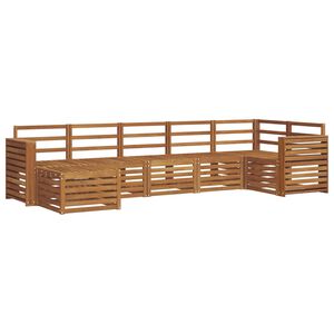 vidaXL Ecksofa Set 7 pcs Natur Massivholz Akazie