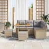 vidaXL Garten-Sofa-Set mit Kissen mit Kissen 8 pcs Beige und Hellgrau