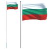 vidaXL Flagge Bulgariens mit Mast 6,23 m Aluminium