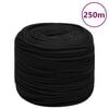 vidaXL Arbeitsseil Schwarz 8 mm 250 m Polyester