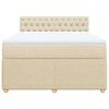 vidaXL Boxspringbett mit Matratze Creme 140x200 cm Stoff