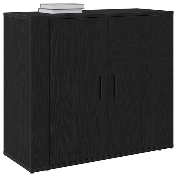 vidaXL Sideboard Schwarz Eichen-Optik 80 x 33 x 70 cm Holzwerkstoff