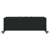 vidaXL Pflanzk&uuml;bel mit Rollen 2 Stk. Schwarz 107x32x38 cm Poly Rattan