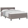 vidaXL Boxspringbett mit Kissen mit Kopfteil Taupe 200 x 140 cm Stoff