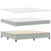 vidaXL Boxspringbett mit Matratze Hellgrau 200 x 200 cm Samt