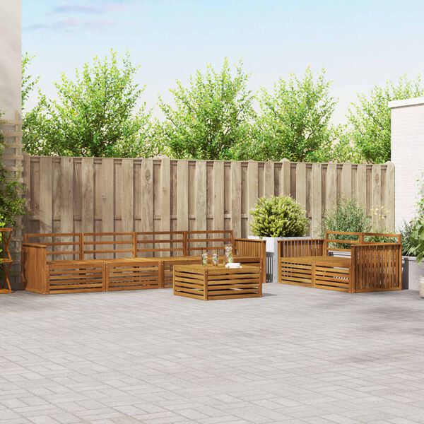 vidaXL Outdoor-Sofagarnitur 7 pcs Natur Massivholz Akazie