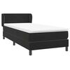 vidaXL Boxspringbett mit Matratze Schwarz 80x220 cm Samt