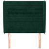 vidaXL Kopfteil mit Ohren Dunkelgr&uuml;n 103x23x118/128 cm Samt