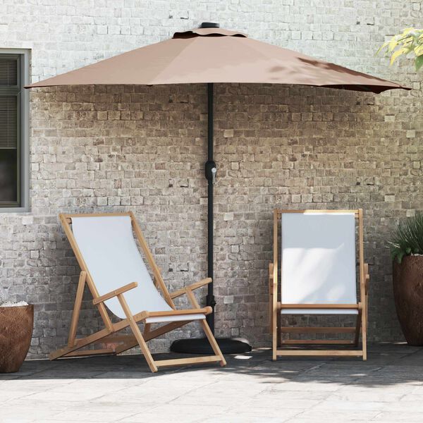 vidaXL Garten-Sonnenschirm Taupe 294 x 150 x 224 cm