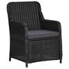 vidaXL 9-tlg. Garten-Essgruppe Poly Rattan Schwarz