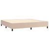 vidaXL Boxspringbett Matratze Cappuccino-Braun 200x200cm Kunstleder
