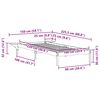 vidaXL Bettgestell mit Nachttischen Natur 100 x 220 cm