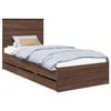 vidaXL Bettrahmen Braun Eichen-Optik 90 x 200 cm Ingenieurs Holz
