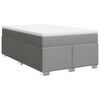 vidaXL Boxspringbett mit Matratze Hellgrau 120x200 cm Stoff