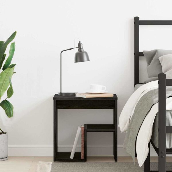 vidaXL Nachttisch Schwarz Eichen-Optik 40 x 30 x 40 cm Holzwerkstoff