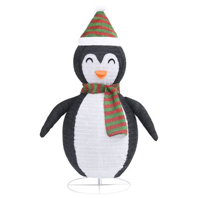 vidaXL Weihnachtsdekoration Pinguin-Figur LED Luxus-Gewebe 60 cm