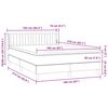 vidaXL Boxspringbett mit Matratze Schwarz 160x210 cm Samt