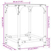 vidaXL Couchtisch mit Glasplatte Transparent 30x30x40 cm Stahl