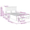 vidaXL Bettrahmen Graues Sonoma 135 x 190 cm Holzwerkstoff