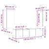 vidaXL 4-tlg. Wohnwand mit LED-Beleuchtung Wei&szlig; Holzwerkstoff