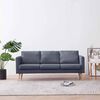 vidaXL Sofa 3-Sitzer Stoff Dunkelgrau