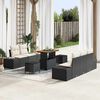 vidaXL Gartensofa-set mit Kissen 8 pcs Schwarz Poly Rattan