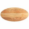 vidaXL Tischplatte Hellbraun 120x60x2 cm Massivholz Eiche Oval