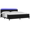 vidaXL Boxspringbett mit Matratze mit LED Schwarz 200 x 200 cm Stoff