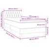 vidaXL Boxspringbett mit Matratze Schwarz 100x210 cm Samt