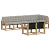 vidaXL Outdoor-Sofagarnitur mit Kissen 8 pcs Wei&szlig; und Hellgrau