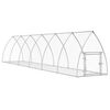 vidaXL Hasenstall Silbern 105x600x120 cm Verzinkter Stahl