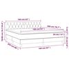 vidaXL Boxspringbett mit Matratze & LED Dunkelbraun 160x200 cm Stoff