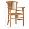vidaXL 3-tlg. Garten-Essgruppe Teak Massivholz