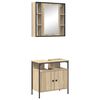 vidaXL Badezimmerm&ouml;bel-Set 2 Stk. Braun 60 x 30 x 60 cm Holzwerkstoff
