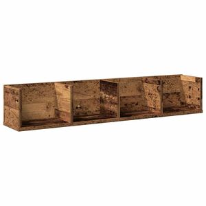 vidaXL CD-Wandregal Altholz-Optik 100x18x18 cm Holzwerkstoff